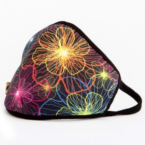 Accessories - MADE IN USA, Neon Floral Face Mask